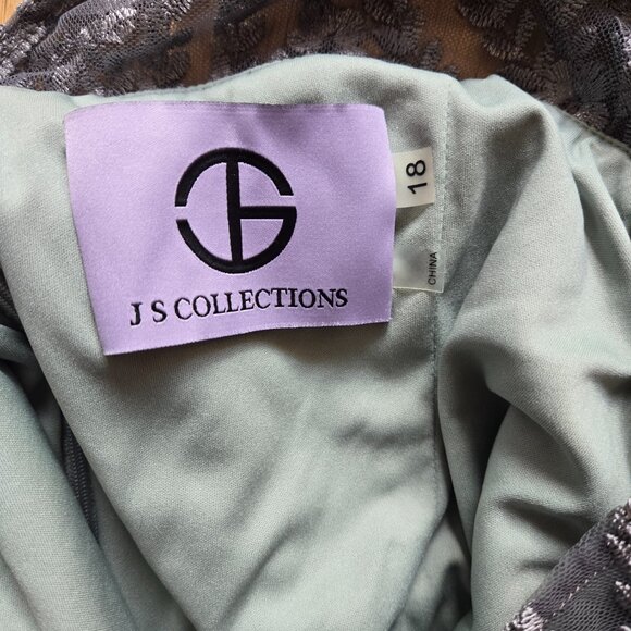 JS Collection Fatima 3/4 Sleeve Embroidered Cocktail Dress - Picture 2 of 6